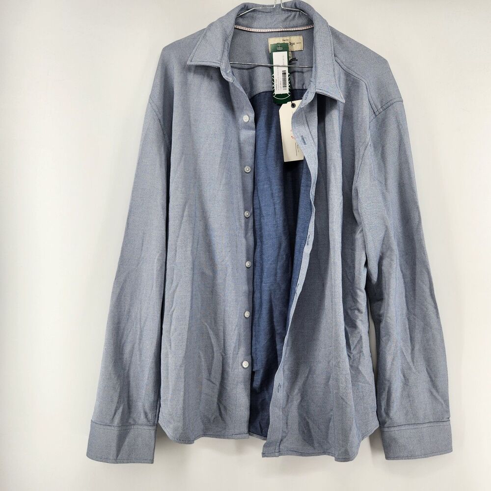 Hawker Rye Men's Light Blue Large Knoxford‎ Long Sleeve Shirt